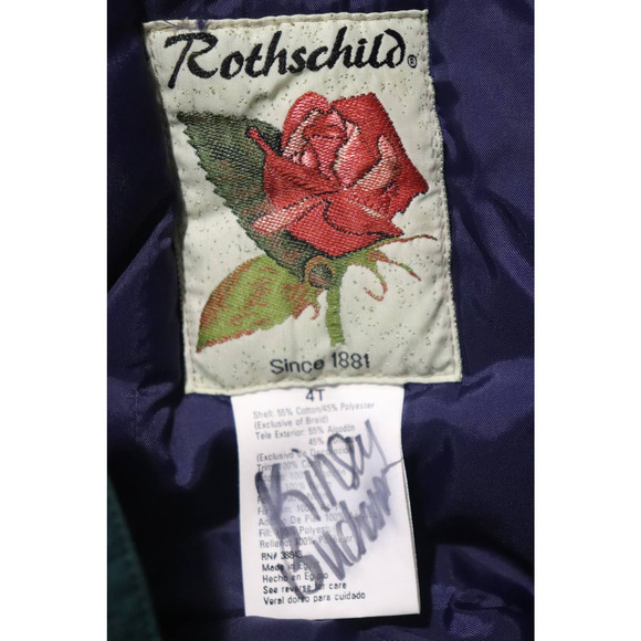 Rothschild Vintage Victorian Style Girls Coat Size 4T - Picture 9 of 9